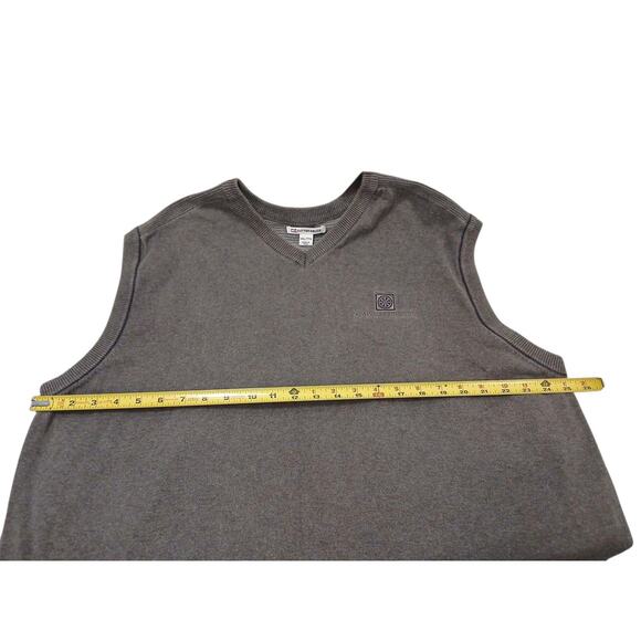 Cutter & Buck Sweater Vest SPA Logo Luxury Mens XXL Gray Cotton Knit Active Golf - Picture 8 of 13
